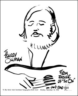 Barry Ollman drawn by Peter Paris